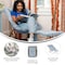 Flash Furniture Archer 28-in Oversized Folding Saucer Chair w/Folding Ottoman, Dusty Aqua Faux Fur/Soft Gold Frame FV-FSC-027-FR-DTAQ-SGD-GG - alternate 8